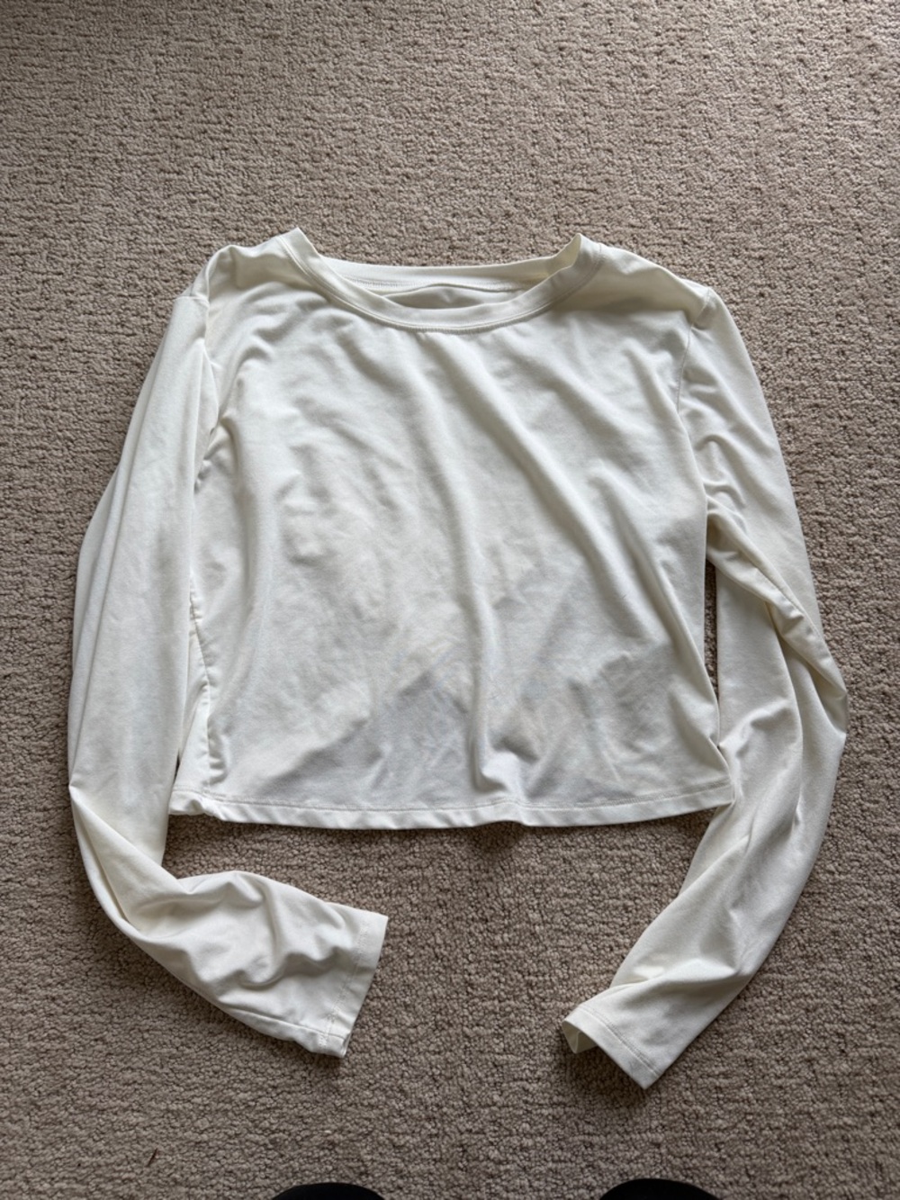 Women’s Long Sleeve Crewneck Top - Cream
